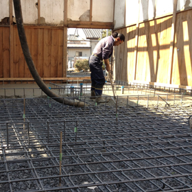築100年の家(古民家再生住宅)栃木県真岡市Ｉ様邸の施工事例08基礎工事に入ります。